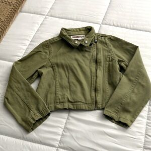 Nannette green kids short lightweight girl jacket Size 6x